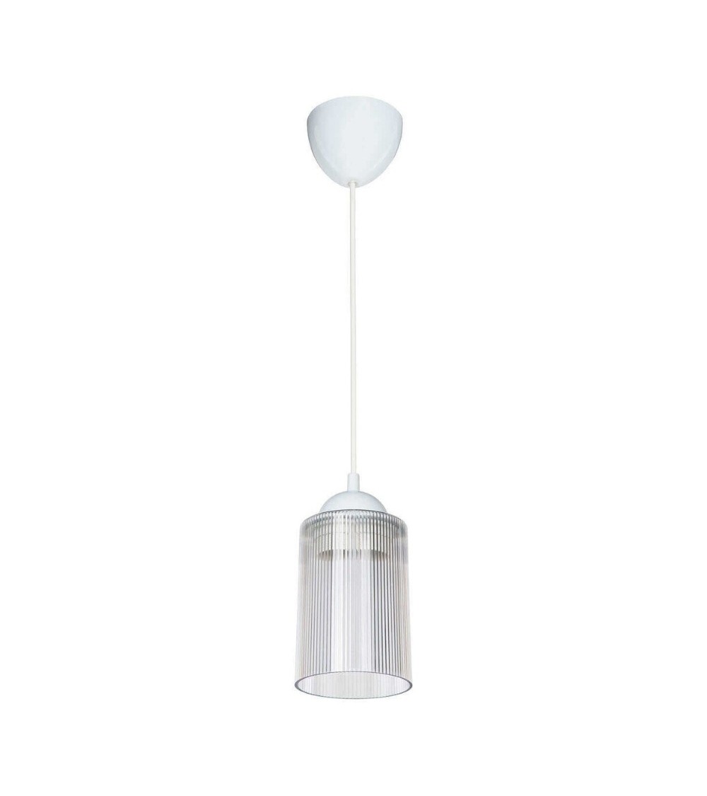 Lampada da soffitto Optical ASZ1025 con paralume in plastica trasparente
