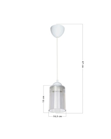 Lampada da soffitto Optical ASZ1025 con paralume in plastica trasparente