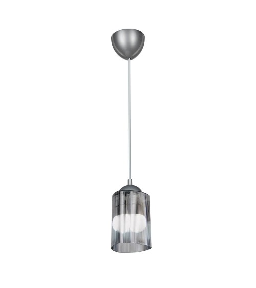 Lampada da soffitto Optical MDL3871 con paralume triangolo in plastica fumè