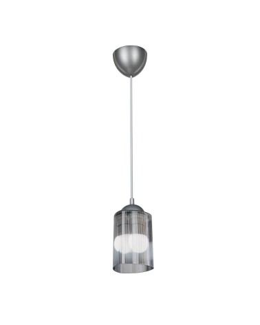 Lampada da soffitto Optical MDL3871 con paralume triangolo in plastica fumè