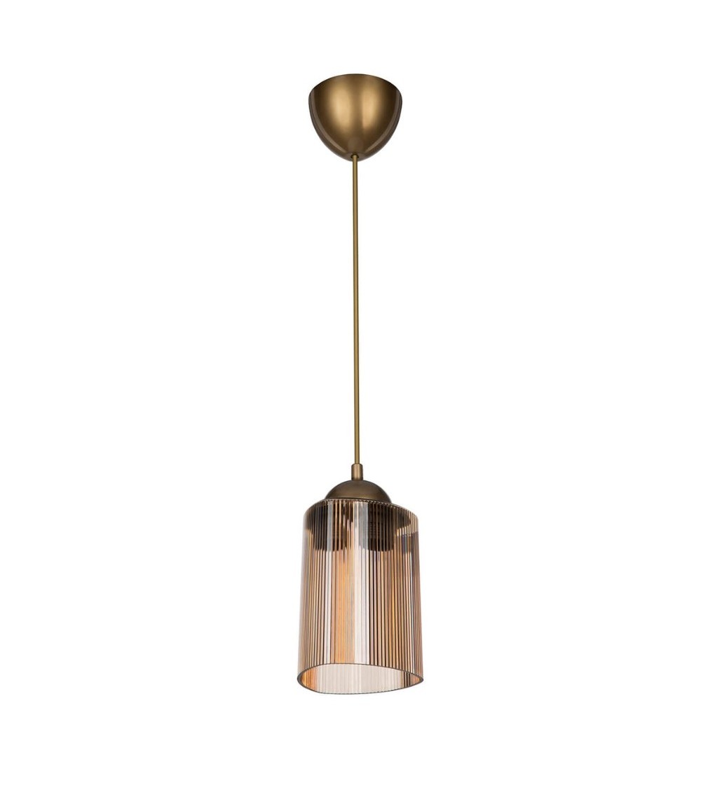 Lampada da soffitto Optical MDL3749 con paralume triangolo in plastica ambrato