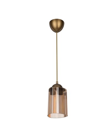 Lampada da soffitto Optical MDL3749 con paralume triangolo in plastica ambrato