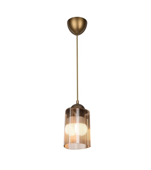Lampada da soffitto Optical MDL3749 con paralume triangolo in plastica ambrato