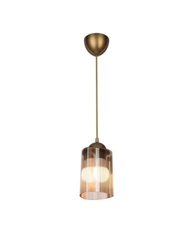 Lampada da soffitto Optical MDL3749 con paralume triangolo in plastica ambrato