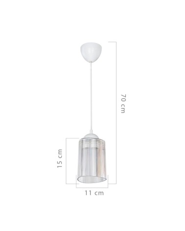 Lampada da soffitto Optical MDL3749 con paralume triangolo in plastica ambrato
