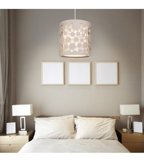 Lampada da soffitto Summer ASZ1179 con intagli colore beige