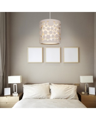 Lampada da soffitto Summer ASZ1179 con intagli colore beige