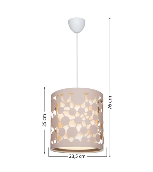 Lampada da soffitto Summer ASZ1179 con intagli colore beige