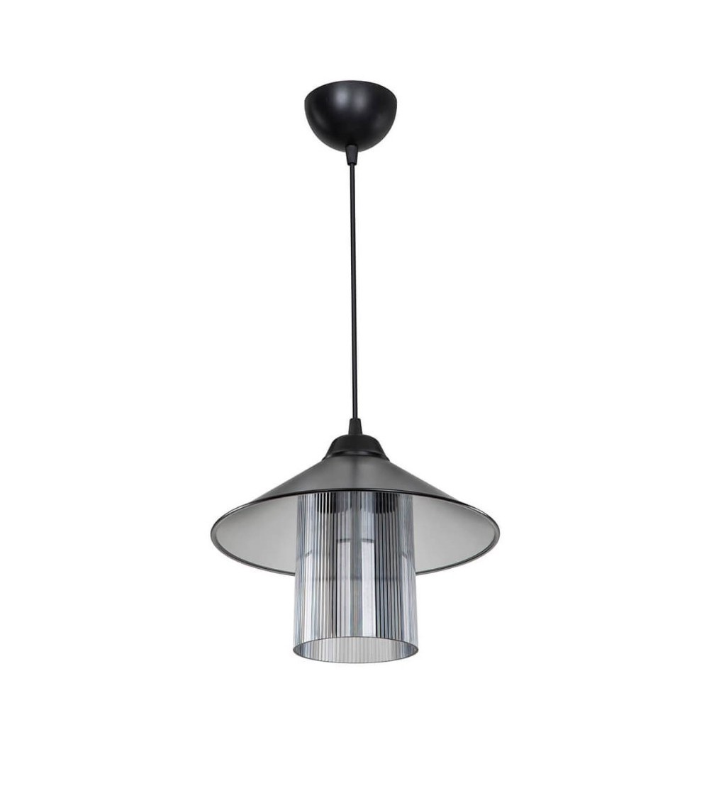 Lampada da soffitto Inka ASZ1463 con paralume in plastica fumé
