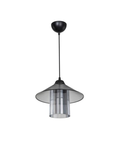 Lampada da soffitto Inka ASZ1463 con paralume in plastica fumé