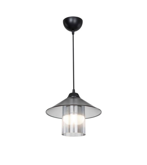 Lampada da soffitto Inka ASZ1463 con paralume in plastica fumé