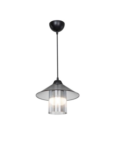 Lampada da soffitto Inka ASZ1463 con paralume in plastica fumé
