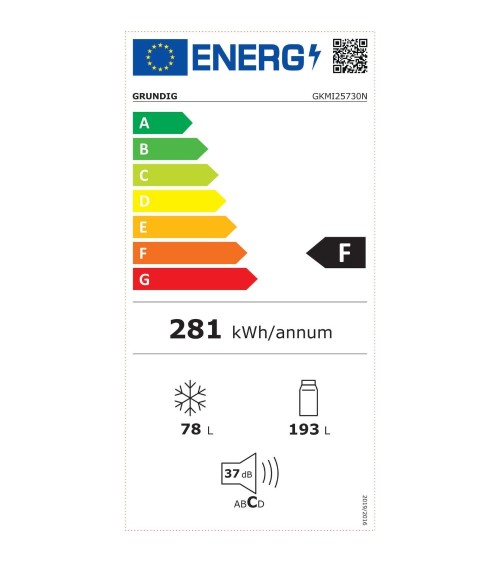 Frigorifero combinato incasso reversibile GKMI25730N LH 275 LT Grundig classe F