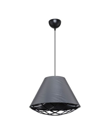 Lampada da soffitto Ayda ASZ1560 con paralume in tessuto antracite