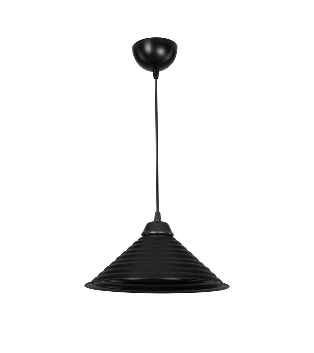 Lampada da soffitto Sava ASZ1617 con paralume in metallo nero