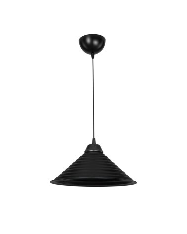 Lampada da soffitto Sava ASZ1617 con paralume in metallo nero