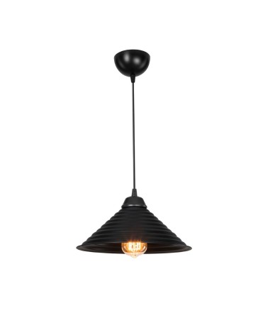 Lampada da soffitto Sava ASZ1617 con paralume in metallo nero