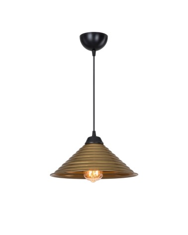 Lampada da soffitto Sava ASZ1619 con paralume in metallo bronzo