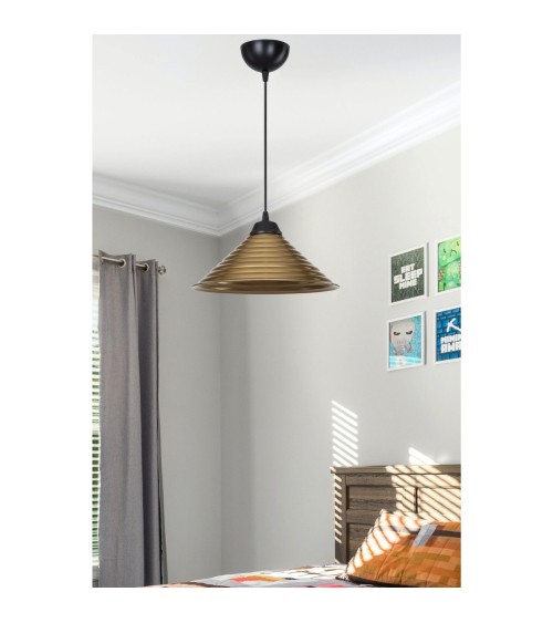 Lampada da soffitto Sava ASZ1619 con paralume in metallo bronzo