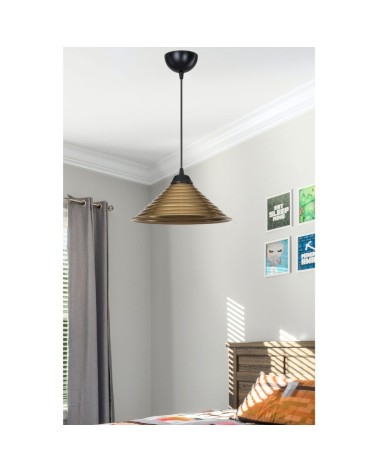 Lampada da soffitto Sava ASZ1619 con paralume in metallo bronzo