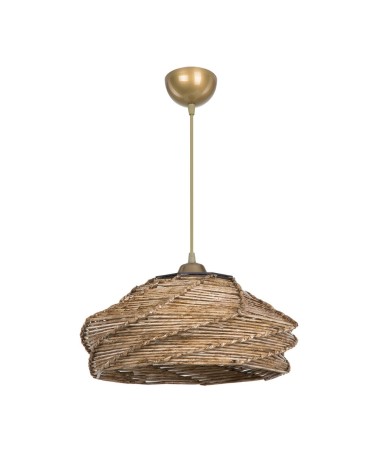 Lampada da soffitto Risa MDL4940 con paralume in carta intrecciata rustica