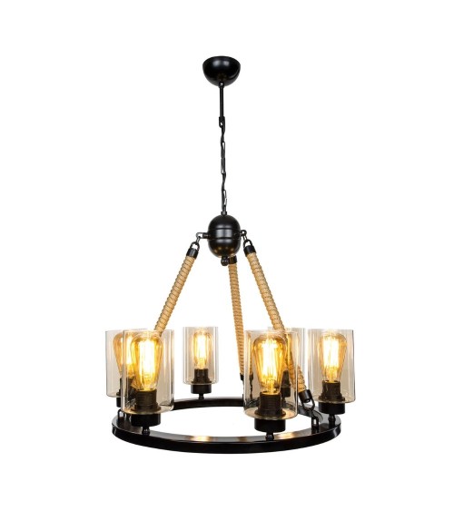 Lampada da soffitto Lotus ASZ0686 con 6 portalampade