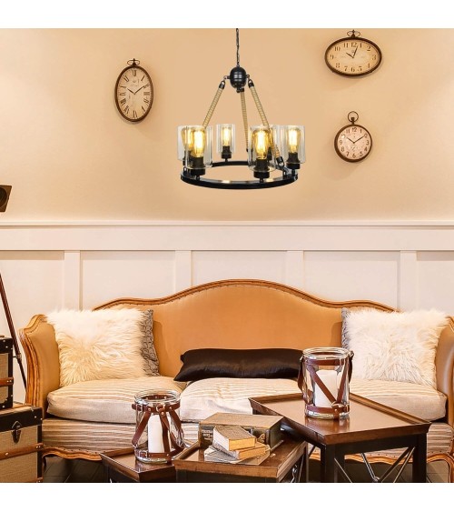 Lampada da soffitto Lotus ASZ0686 con 6 portalampade
