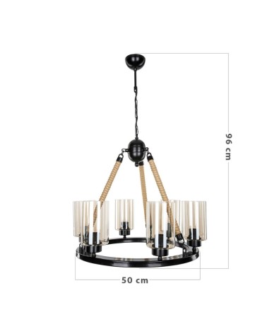 Lampada da soffitto Lotus ASZ0686 con 6 portalampade