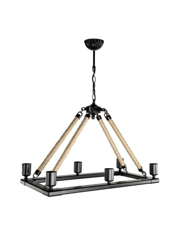 Lampada da soffitto Bohem ASZ0866 con 6 portalampade