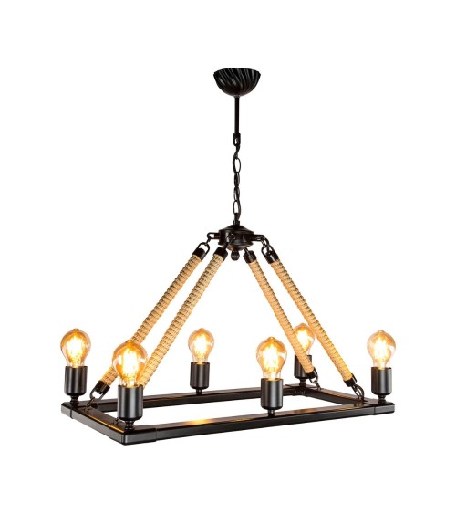 Lampada da soffitto Bohem ASZ0866 con 6 portalampade