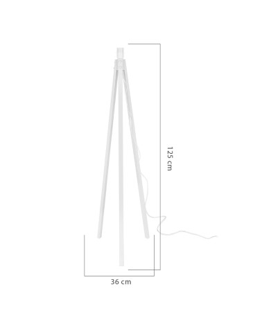 Lampada da terra Rodi ASZ1239 treppiede bianco