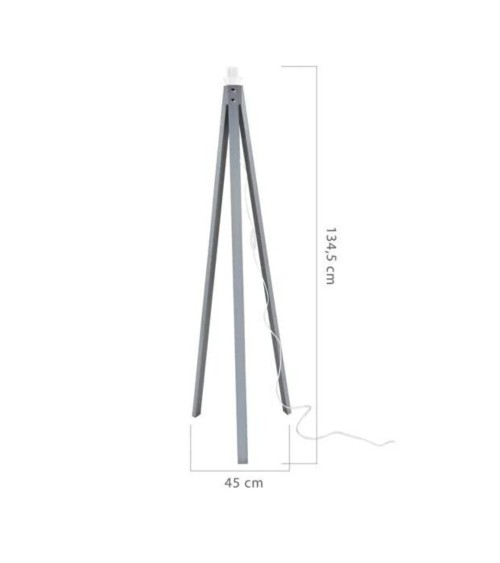 Lampada da terra Deco MDL3009 treppiede colore grigio