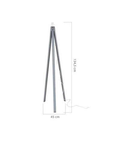 Lampada da terra Deco MDL3009 treppiede colore grigio