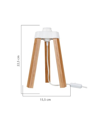 Lampada da tavolo Piko MDL4767 colore rovere