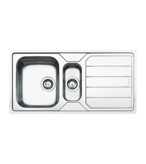 Lavello Smeg LFB102 inox 100x50 cm 1 + 1/2 vasca con gocciolatoio reversibile