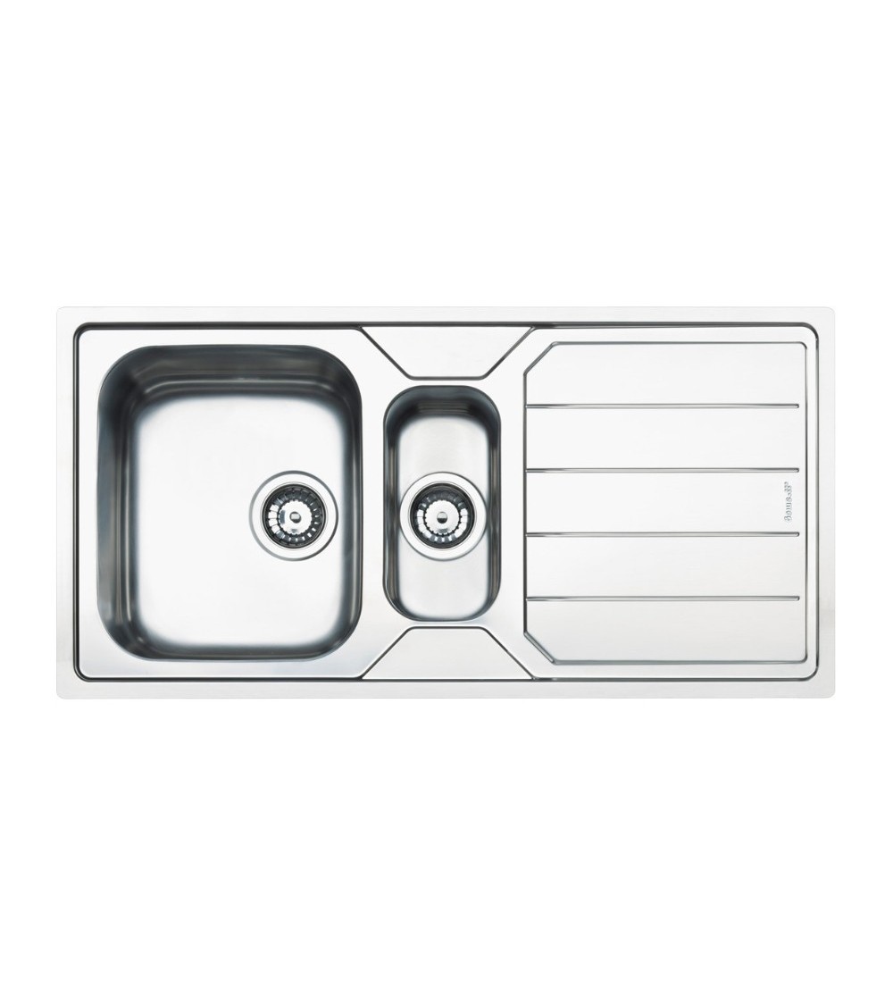 Lavello Smeg LFB102 inox 100x50 cm 1 + 1/2 vasca con gocciolatoio reversibile