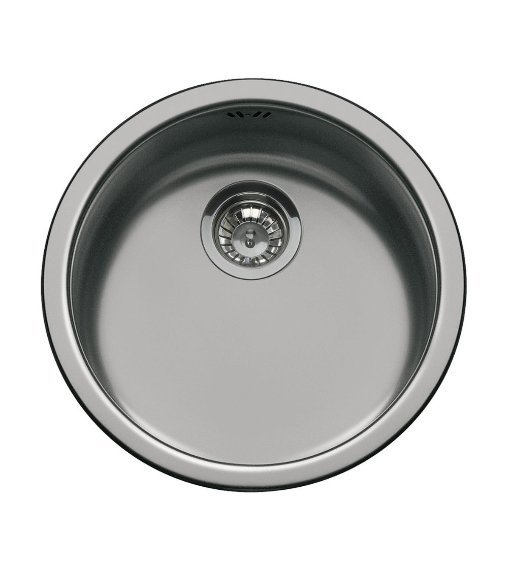 Lavello tondo Smeg 10I3PN 43.5 cm PVD acciaio nero