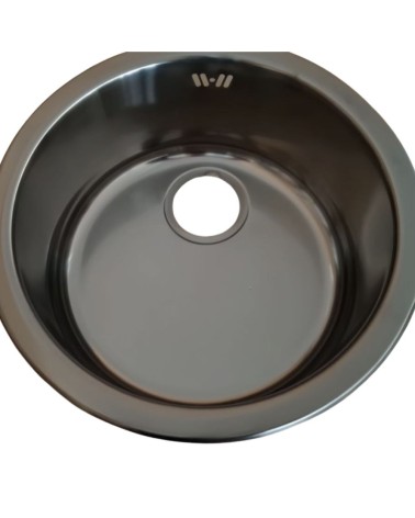 Lavello tondo Smeg 10I3PN 43.5 cm PVD acciaio nero