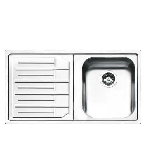 Lavello Smeg LP861S2 inox 1 vasca con gocciolatoio sinistro 86x50 cm.