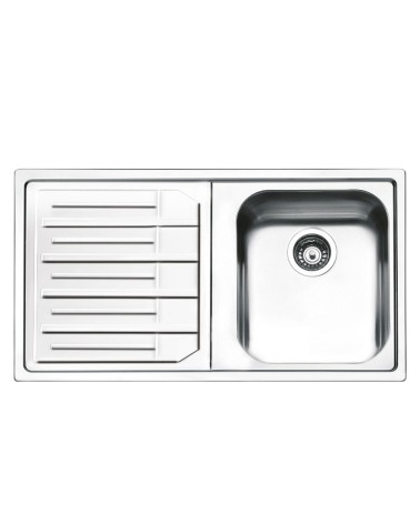 Lavello Smeg LP861S2 inox 1 vasca con gocciolatoio sinistro 86x50 cm.