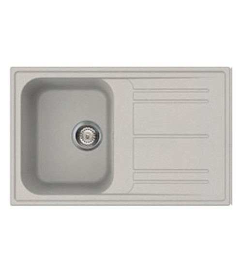Lavello Smeg LZ791AL 1 vasca con gocciolatoio reversibile 79x50 cm. alluminio