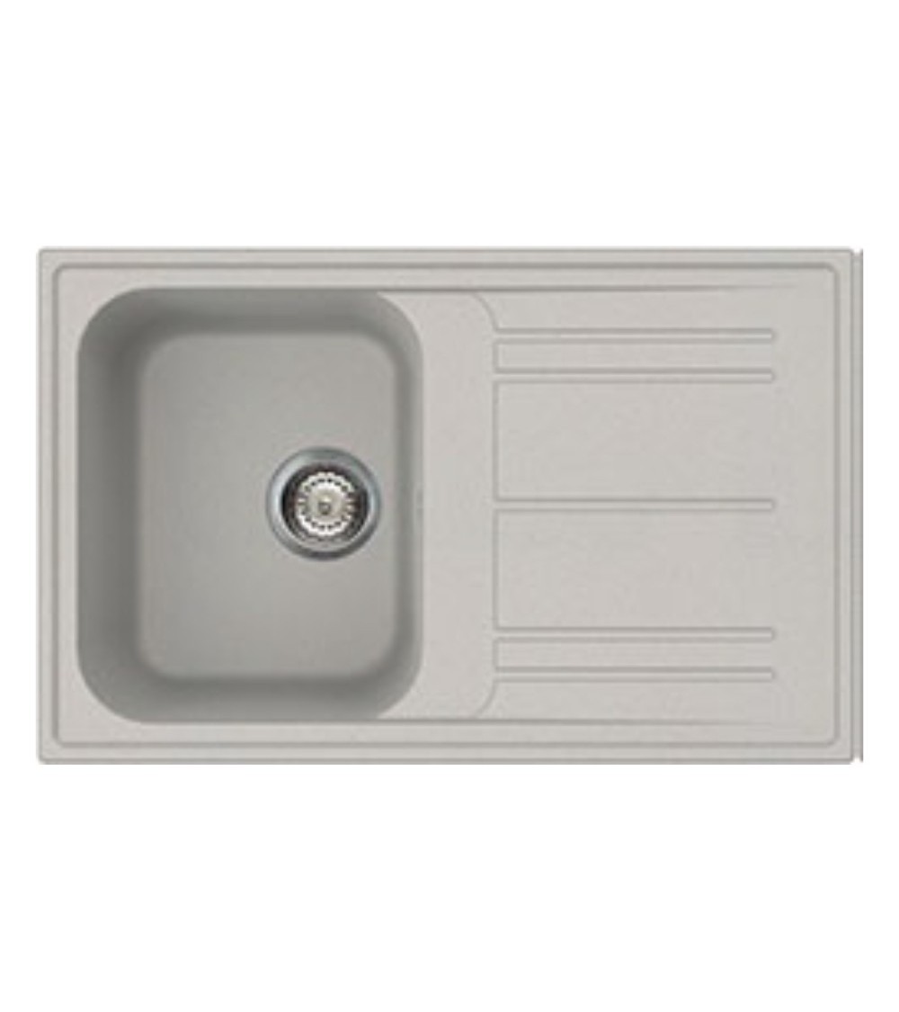Lavello Smeg LZ791AL 1 vasca con gocciolatoio reversibile 79x50 cm. alluminio