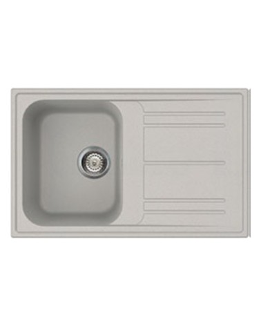Lavello Smeg LZ791AL 1 vasca con gocciolatoio reversibile 79x50 cm. alluminio