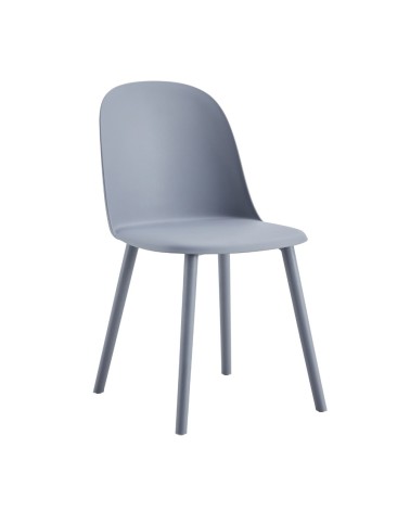 Sedia Opale in polipropilene 55.5x44xH80 cm colore grigio scuro set 4 pezzi