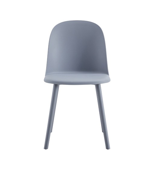 Sedia Opale in polipropilene 55.5x44xH80 cm colore grigio scuro set 4 pezzi