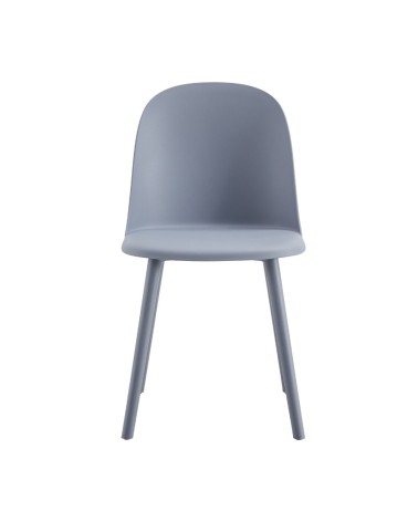 Sedia Opale in polipropilene 55.5x44xH80 cm colore grigio scuro set 4 pezzi