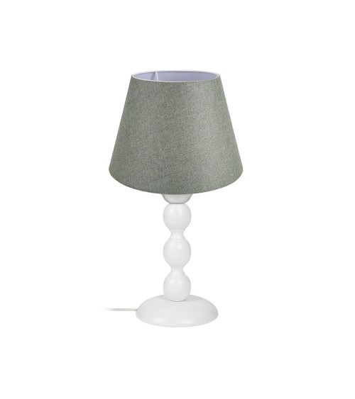 Lampada da tavolo LAGUNAH272638 con paralume verde e base bianca