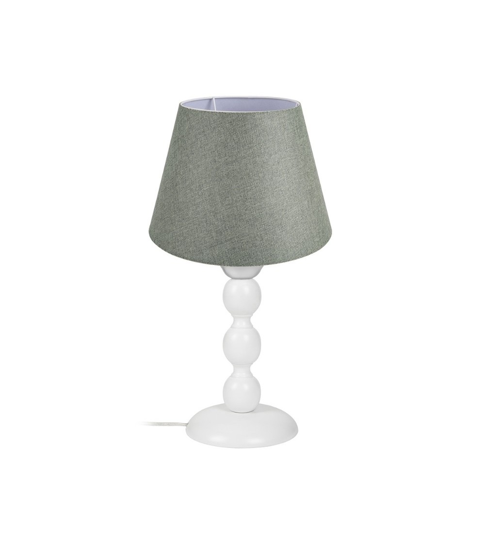 Lampada da tavolo LAGUNAH272638 con paralume verde e base bianca