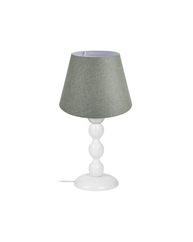 Lampada da tavolo LAGUNAH272638 con paralume verde e base bianca