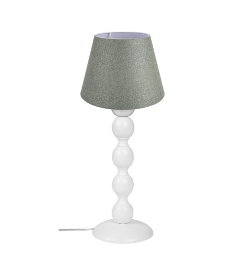 Lampada da tavolo LAGUNAH372638 con paralume verde e base bianca